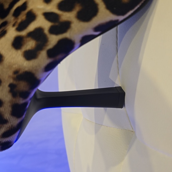 Steve Madden Vatay high heel Leopard zip boot Velvet Stretch Animal FALL NEW HOT - Picture 8 of 9